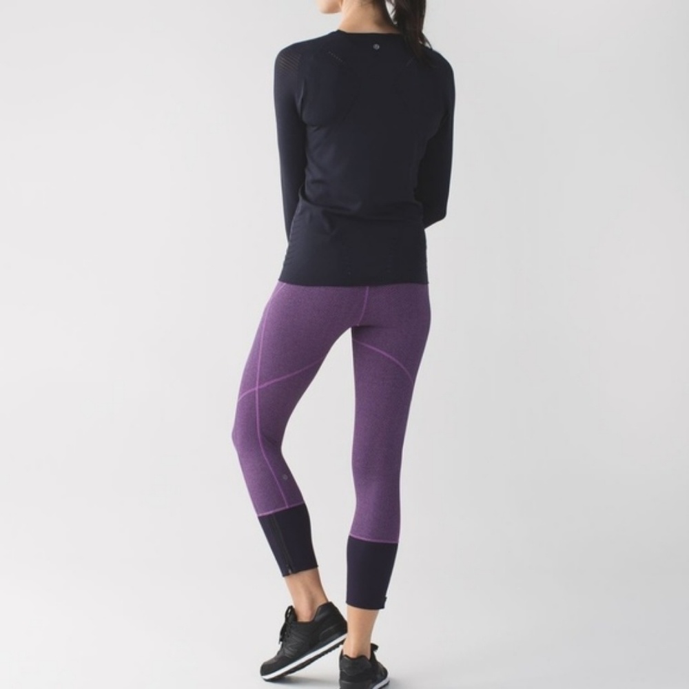 Violet rebel runner lululemon leggings w/pockets
